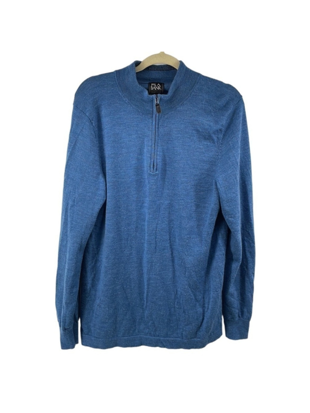 Jos A. Bank merino wool sweater Light weight Collection Modern Fit 1/4 Zip sz xl